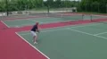 Tennis Player Volleys HD Footage