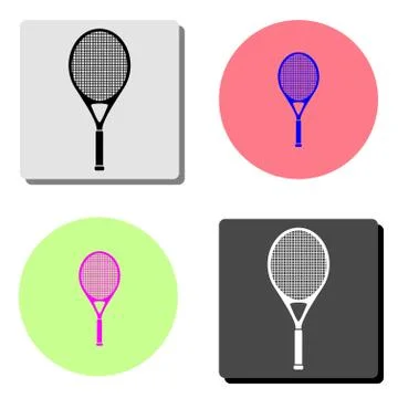 Tennis racket. flat vector icon Stock Illustration