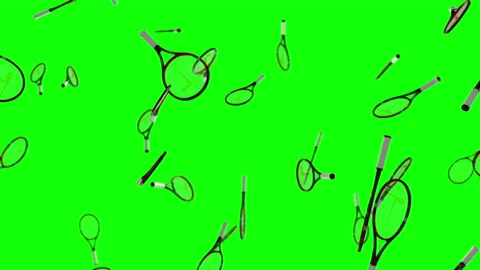 Tennis racket green screen loop animation Stock Footage 146060104