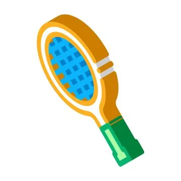 Tennis Racket isometric icon vector illustration Illustrazione stock