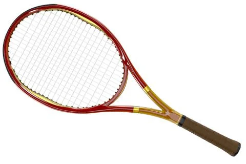 Tennis Racket Red Illustrazione stock