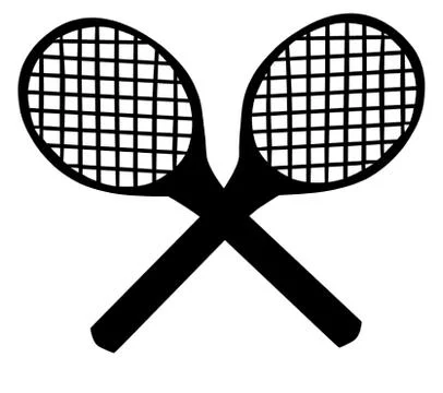Tennis Rackets Stock Illustration