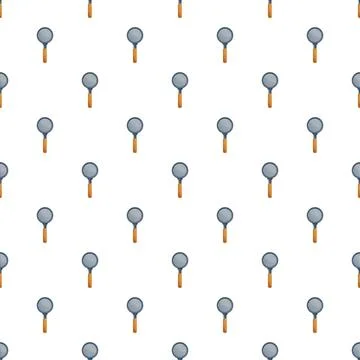 Tennis rackets repeating pattern on white background Stock Illustration