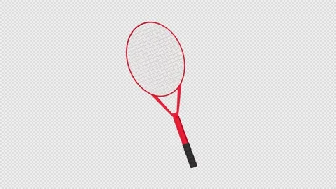 Tennis Rackets Rotating on a Transparent Background. Seamless Loop. Sports. 4K Stock Footage 282791811