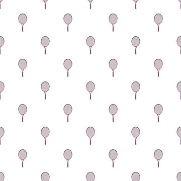 Tennis racquet seamless pattern repeating sports background Stock Illustration
