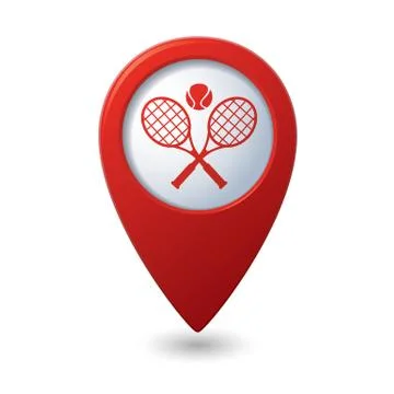 Tennis RED pointer Stock Illustration