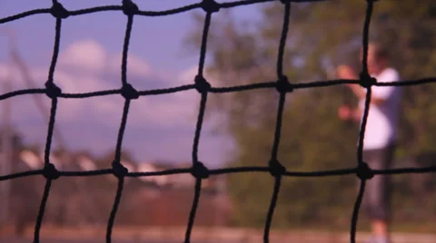 Tennis serve - Pull focus Stock Footage 37285244