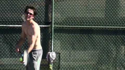 Tennis serving V3 Video stock 480223