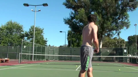 Tennis serving V4 Video stock 480238