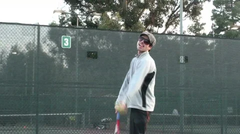 Tennis serving V8 Stock Footage