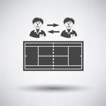 Tennis side changing icon Stock Illustration