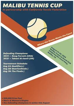 Tennis simple poster Stock Illustration