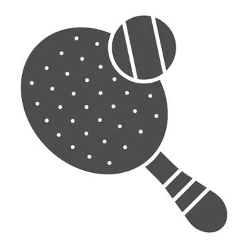 Tennis solid icon. Playing racket vector illustration isolated on white. Sport イラスト素材