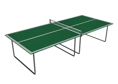 Tennis table - 3D render Stock Illustration
