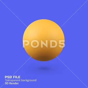 Tennis Table Ball isolated 3d render icon illustration PSD Template