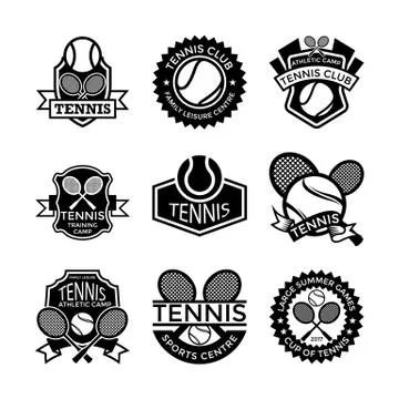 Tennis Vector Icons Stock Illustration