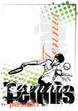 Tennis vector poster background Stock Illustration