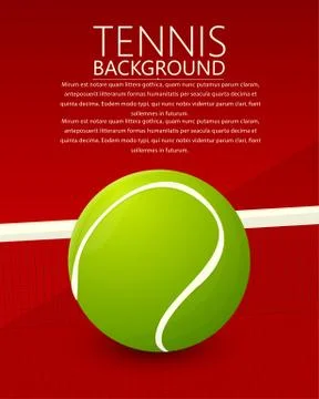 Tennis vector template Illustrazione stock