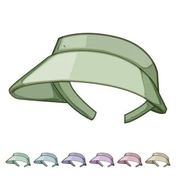 Tennis visor cap cartoon vector graphic Stock Illustration