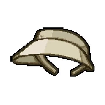 Tennis visor cap pixel art vector illustration Stock Illustration