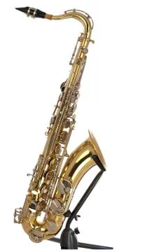 Tenor sax isolated Stock Photos