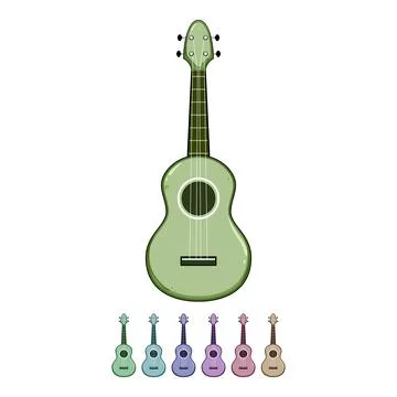 Tenor ukulele cartoon vector graphic Illustrazione stock