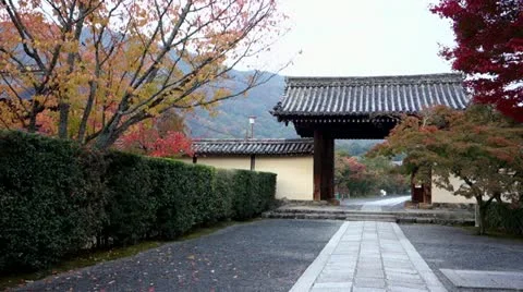 Tenryuji Front Gate Video stock 20538419