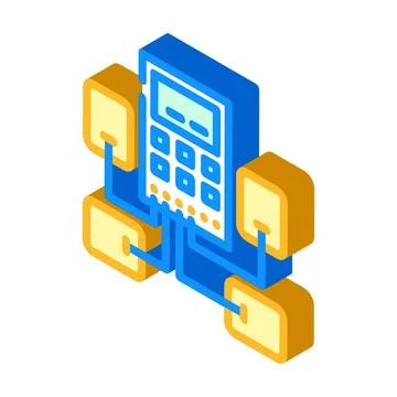 Tens electrotherapy device isometric icon vector illustration Stock Illustration