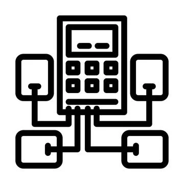 Tens electrotherapy device line icon vector illustration Stock Illustration