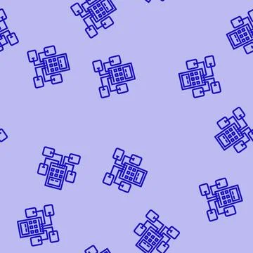 Tens electrotherapy device line vector seamless pattern Stock Illustration