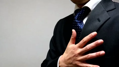 A tense person in a suit Video stock 336338941