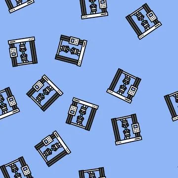 Tensile testing materials engineering vector seamless pattern Stockillustratie