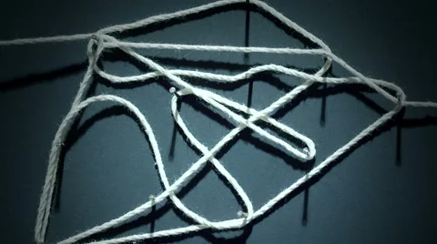 Tension on a small Rope in Slow Motion Stock Footage 56919023