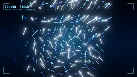 Tensor field vector arrow volume Stock Footage 340000803