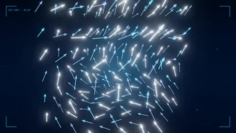 Tensor field vector arrow volume Stock Footage 340048375