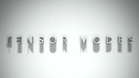 Tensor modes 3D title animation white text on a white background Stock Footage 298900115