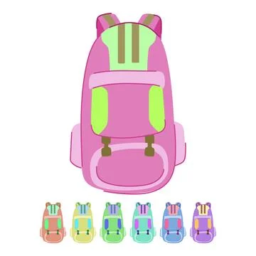 Tent backpack camp vector cartoon graphic 스톡 일러스트