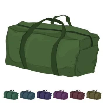 Tent bag camp cartoon vector graphic Illustrazione stock