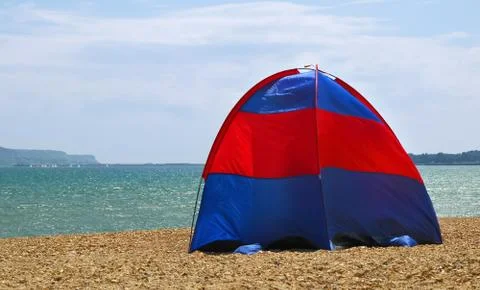 Tent on a beach Stock Photos