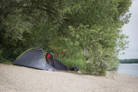 Tent on the Beach Stock Photos