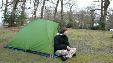 Tent breakfast Video stock 691011