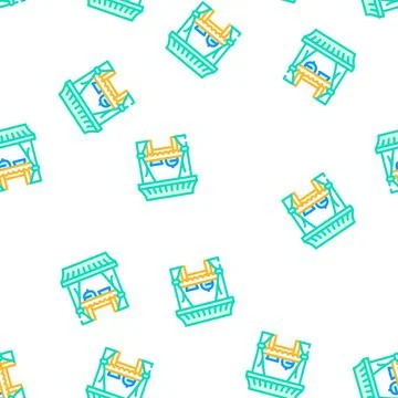 Tent buffet vector seamless pattern Stock Illustration