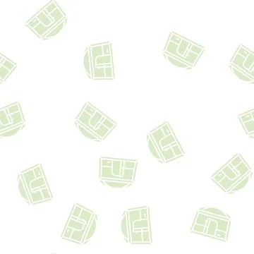 Tent camping glyph seamless pattern Stock Illustration