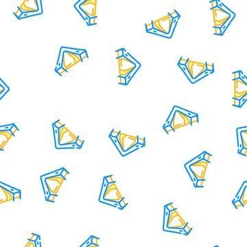 Tent camping vector seamless pattern Stock Illustration