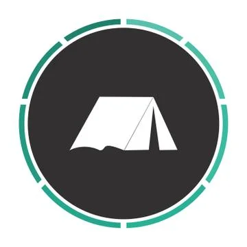 Tent computer symbol Stock Illustration