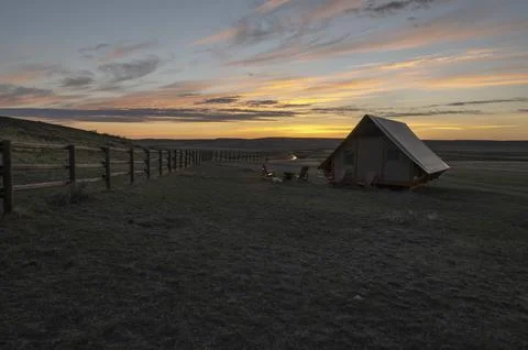Tent at Dawn Stock Photos