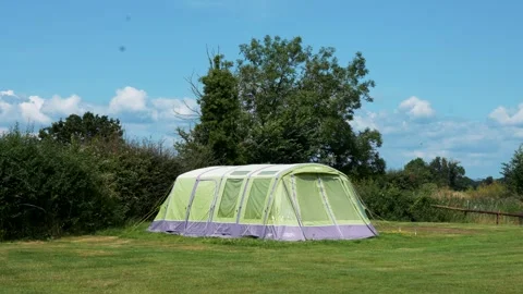 Tent in field Stock Footage 279663671