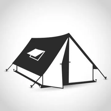 Tent flat icon Illustrazione stock