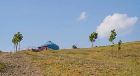 A tent on a hill Stock Photos