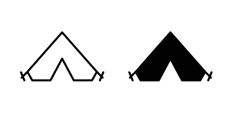 Tent icon for design projects and web UI Stock Illustration